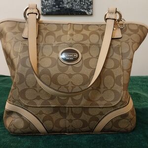 Coach Brown Signature Tote Bag